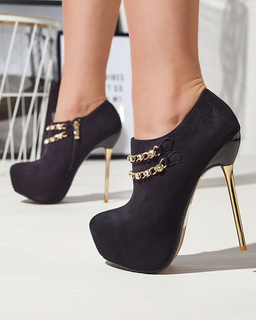 Чорні жіночі туфлі на високій шпильці Ehcso- Footwear