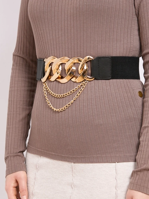 Широкий жіночий ремінь для штанів з гумкою