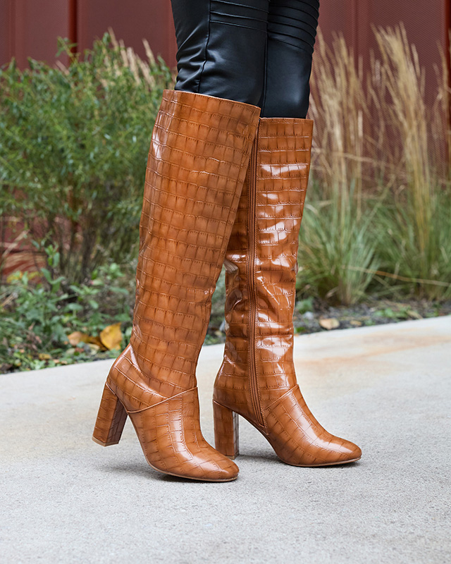 Dámské kozačky Mastiu ve velbloudí barvě - Obuv