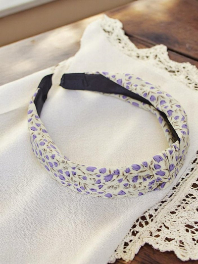Royalfashion Čelenka s mašlí v malých květinách Lilia