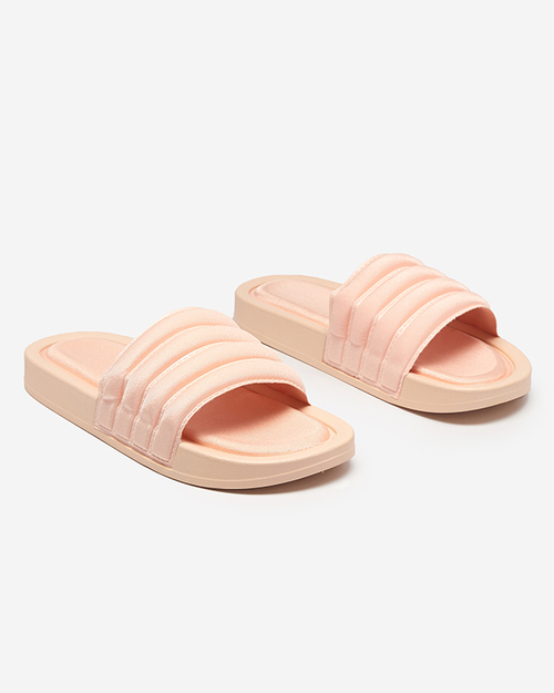 Жіночі шльопанці кольору пудра Lenira