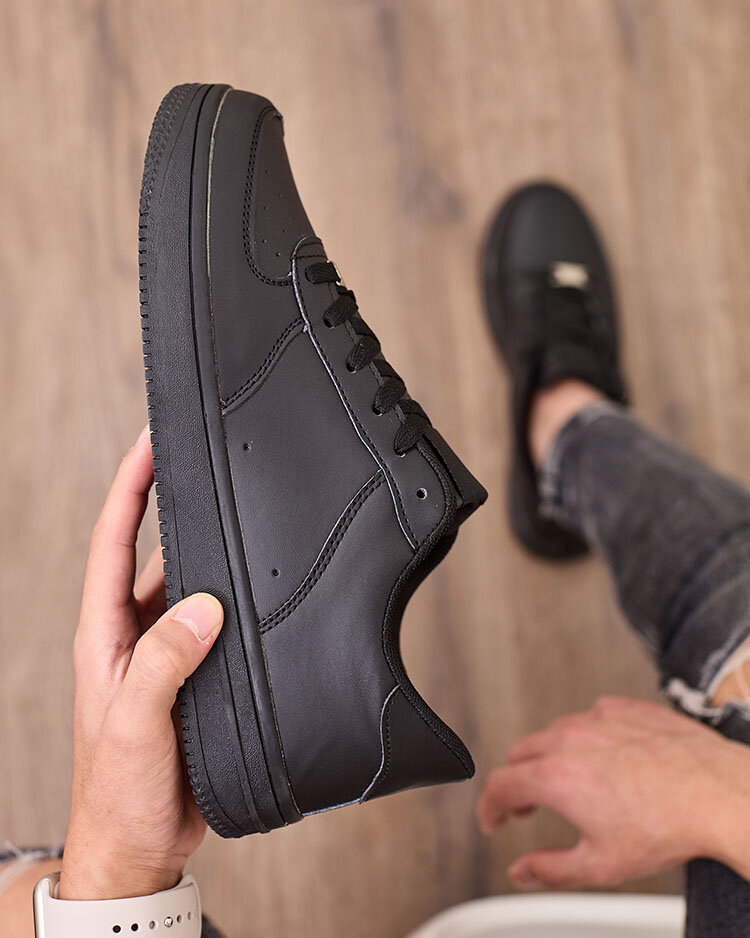 Royalfashion Sportovní pánské tenisky v černé barvě Suprus