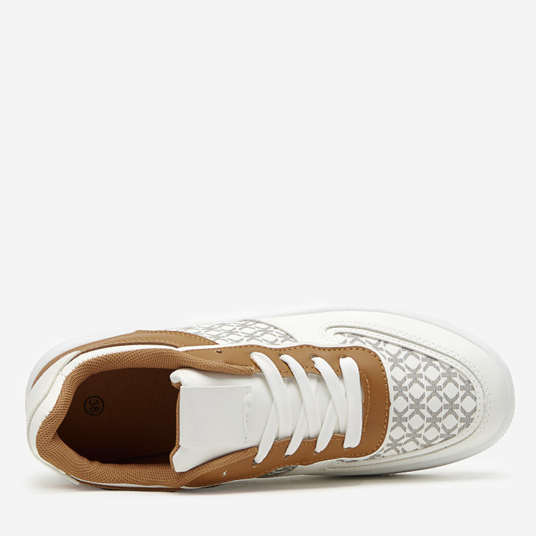 Dámská bílá sportovní obuv s potiskem Glou - Obuv