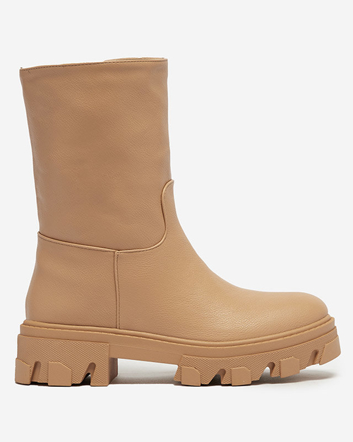 Коричневі жіночі чоботи з утепленням Mekira