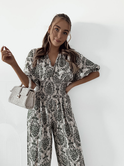 Royalfashion Візерунчастий жіночий комбінезон