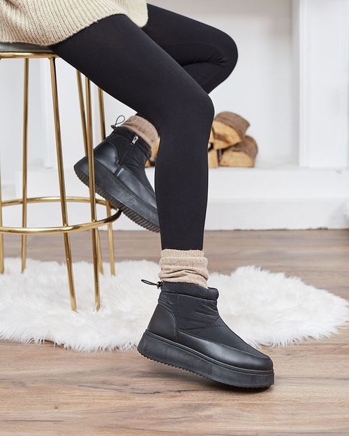 Жіночі снігоступи Royalfashion чорного кольору Fopinia