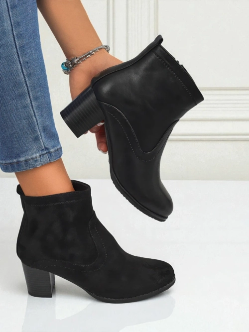 Жіночі ботильйони з еко шкіри на підборах Lunar Crest