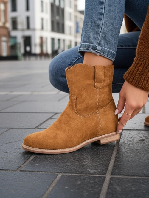 Коричневі черевики на прихованій танкетці Jelluma