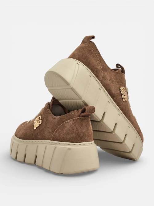 Спортивні жіночі снікерси з натуральної шкіри Renos