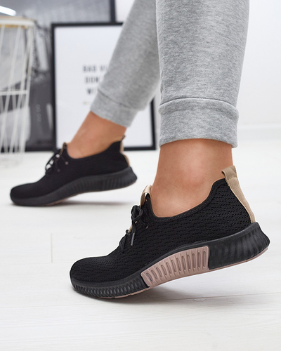 Černá dámská sportovní obuv s hnědou vložkou Keteti - Obuv