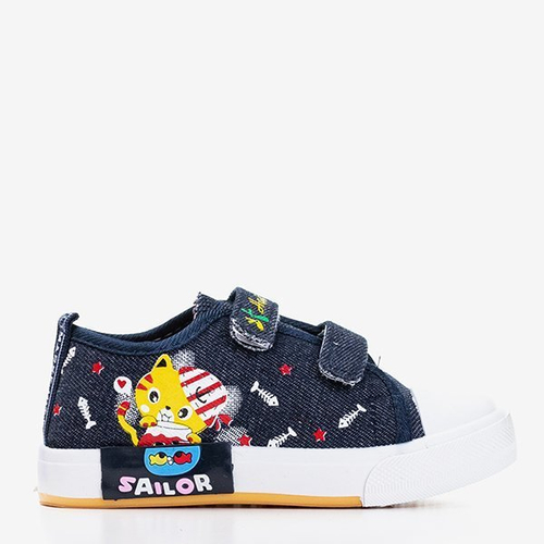 Дитячі темно-сині кросівки з принтом Drio - Взуття