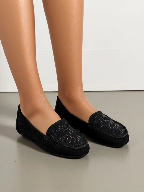 Royalfashion Жіночі мокасини з стразами Ezuess