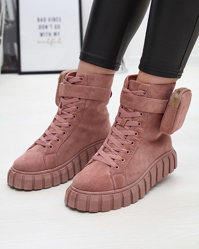 Жіночі черевики з сумкою рожевого кольору Sauups- Footwear