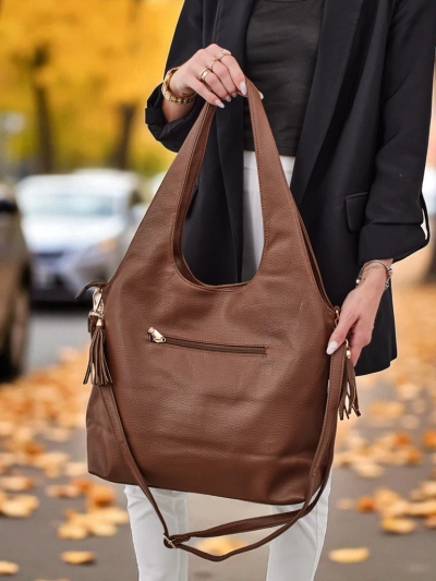 Velká dámská eko kožená shopper kabelka Crystal Haven