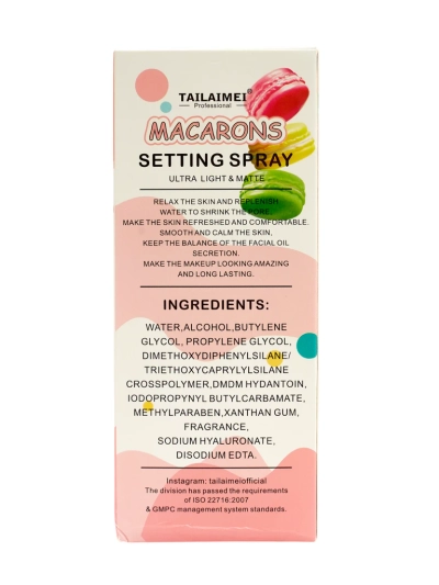Macarons Makeup Fixing Spray Růžový