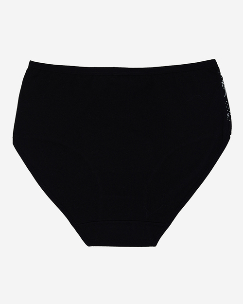 Чорні жіночі трусики з принтом PLUS SIZE