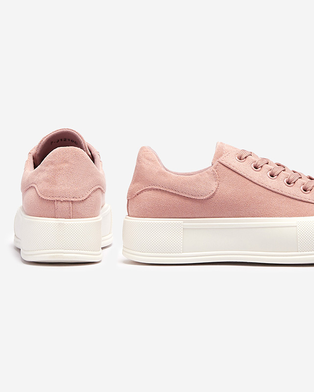 Růžové dámské semišové tenisky Zeobic- Footwear