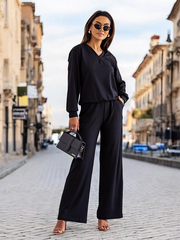 Royalfashion Dámská bavlněná souprava s žebrováním