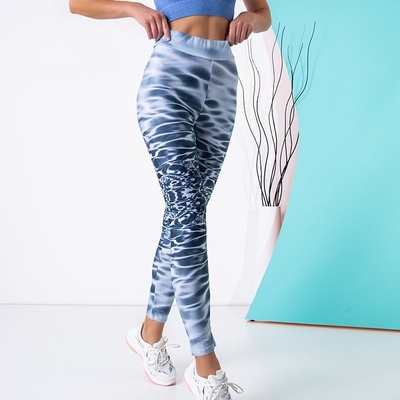 Světle šedé dámské legíny PLUS SIZE - Oblečení