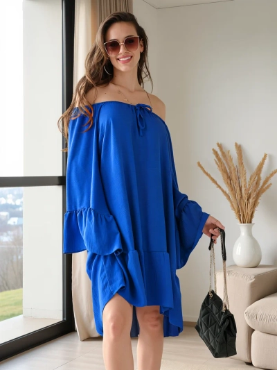 Royalfashion Dámské šaty a'la španělské s volánky oversized