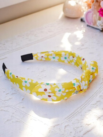 Royalfashion Обруч для волосся з бантиком у квітковому візерунку Florinka