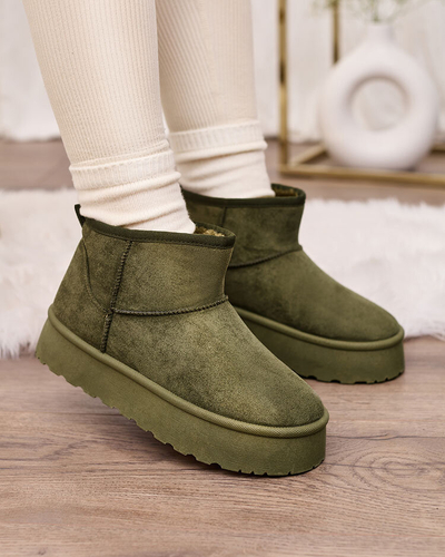 Royalfashion Зелені жіночі черевики на платформі Ersinella