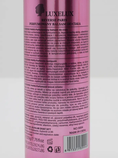 Luxelux Parfémovaný tělový balzám Reverse Paris 220 g