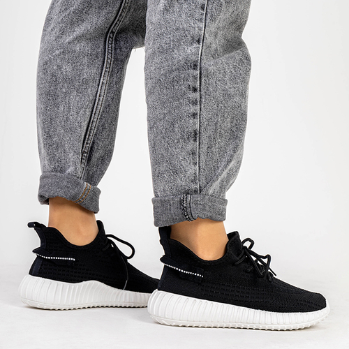 Чорно -білі жіночі кросівки Fransi