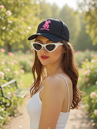 Royalfashion Kšiltovka s nášivkou mrkajícího králíčka