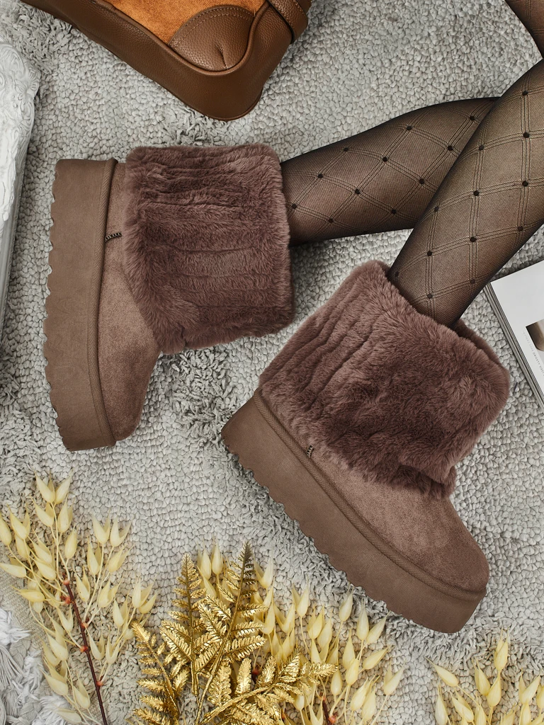 Dámské boty a'la sněhule s kožešinou Irelle