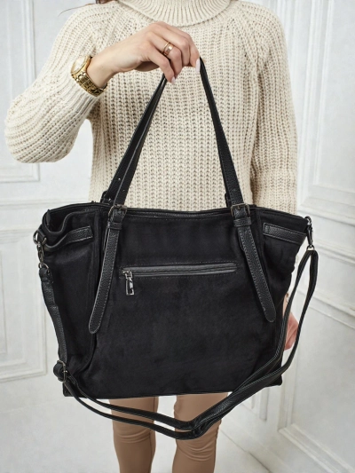 Dámská shopper kabelka eko semišová Daville