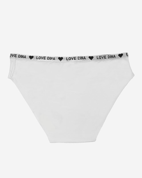 Жіночі білі гладкі трусики, лазерна вирізка - Нижня білизна