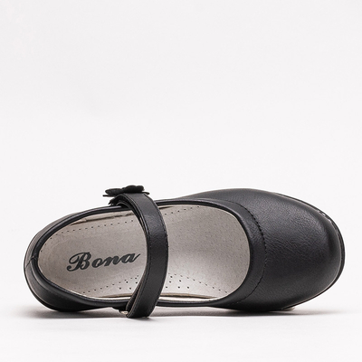 Dívčí černé boty z eko kůže Wemal- Obuv