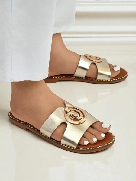 Royalfashion Dámské pantofle na ploché podrážce Glam Bliss