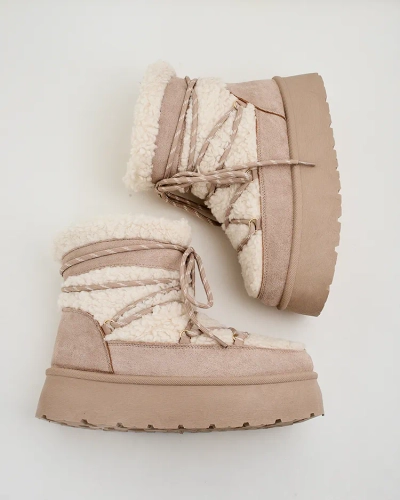 Royalfashion Dámské šněrovací sněhule Evonie