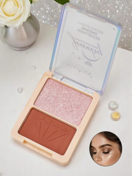 Highlighter a bronzer v kompaktní paletě pro obličej