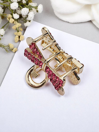 Royalfashion Заколка для волосся з стразами Золота заколка