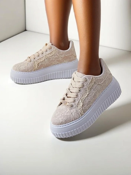 Royalfashion Dámské Sportovní Tenisky s Krajkou Coronna