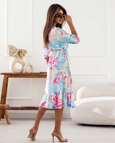 Royalfashion Dámské midi šaty s originálním vzorem