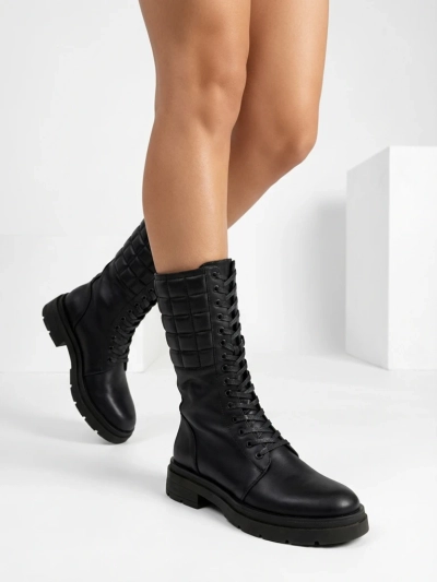 Dámské kozačky Royalfashion se šněrováním Ominoc