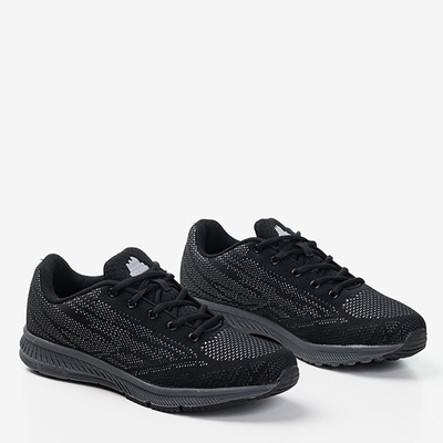 Pánské černé tenisky se šedým lemováním Erol - Obuv