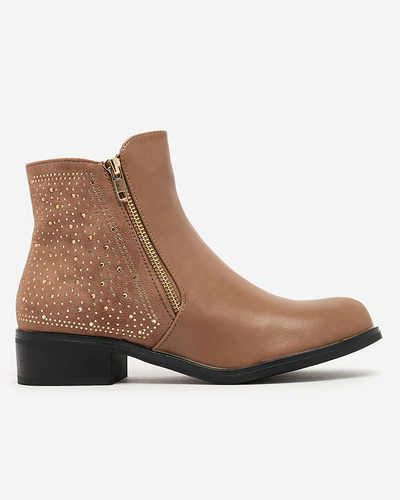 Royalfashion Černé dámské kozačky se zlatým brokátem Brosecco