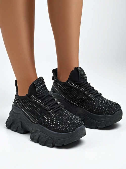 Royalfashion Жіночі спортивні кросівки з стразами Blysco