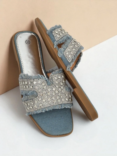 Royalfashion Dámské pantofle s kamínky CrystalEase