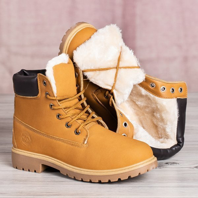 Hnědé turistické boty s izolací Polar Bear - Obuv
