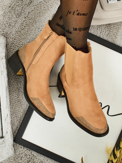 Ботильйони жіночі еко замшеві оздоблені цирконами TangleMist