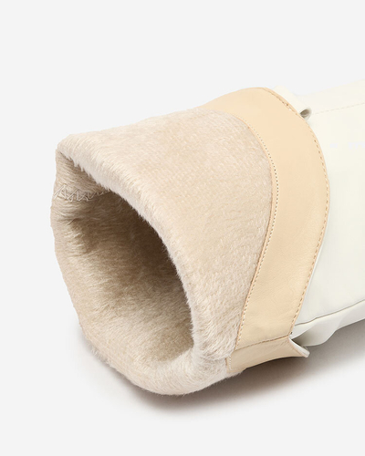 Royalfashion Hnědé dámské kozačky na jehlovém podpatku s ražbou Elegantní