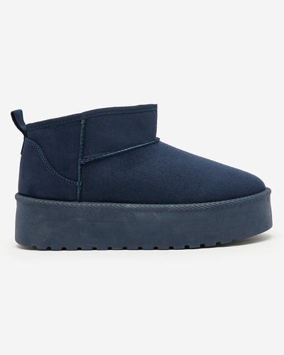 Royalfashion Navy blue короткі жіночі черевики a'la снігоступи Teritsi