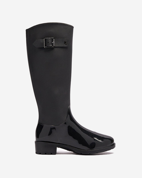 Чорні жіночі веллінгтони до коліна Bevirdo- Footwear