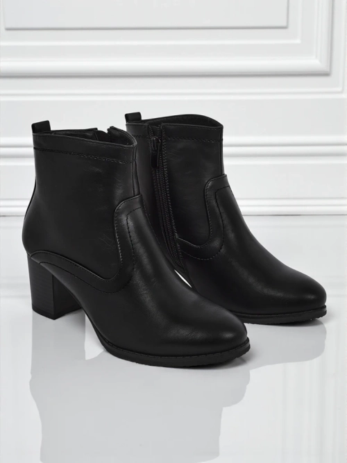 Жіночі ботильйони з еко шкіри на підборах Lunar Crest